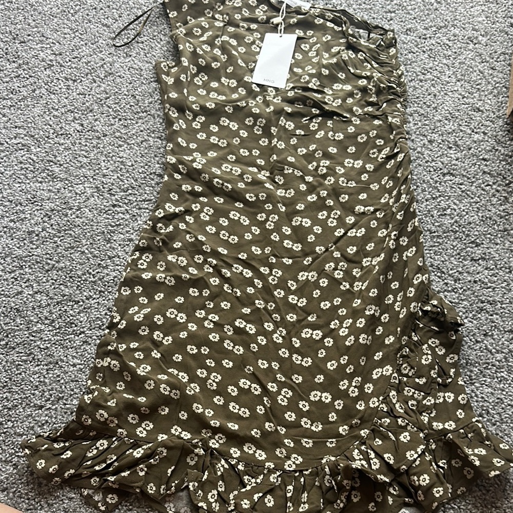 Floral Olive Green Dress